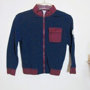 MEMBERS MARK-Boy's Medium Size 8M-Blue/Wine Wind Resistant-Full Zip-Chest Pocket